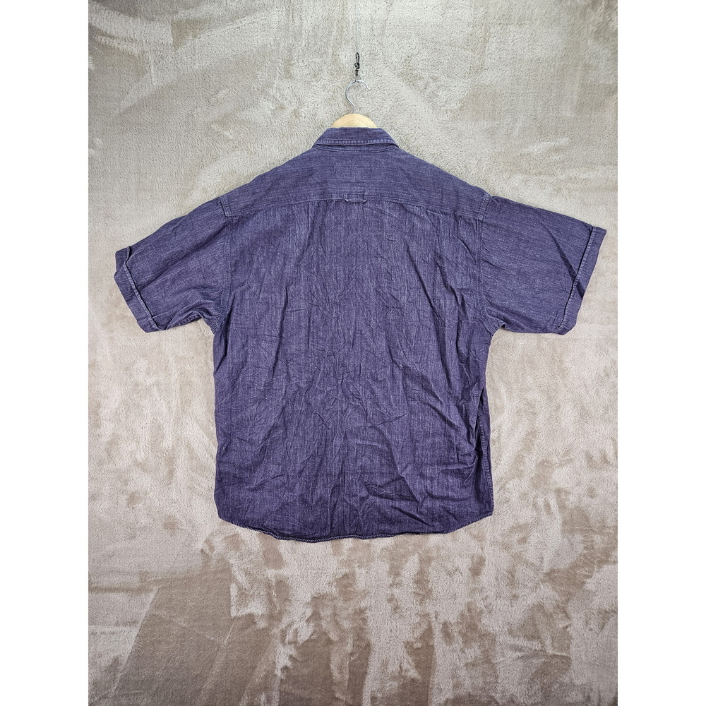 Jason Alexandre Button-down Shirt Vintage Style Purple Short Sleeves Size L - Picture 8 of 10